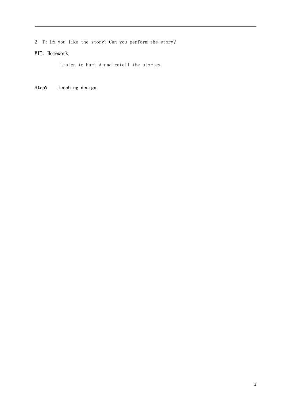 六年级英语上册 Unit 14 period 1教案 湘少版_第2页