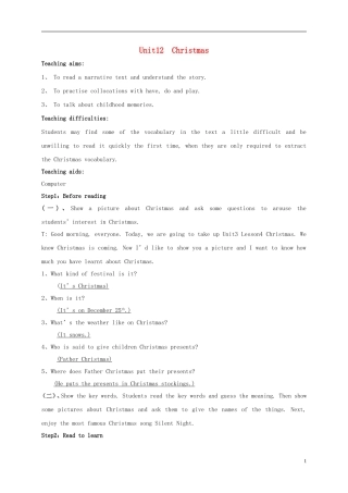 六年级英语上册 Unit 12教案 湘少版