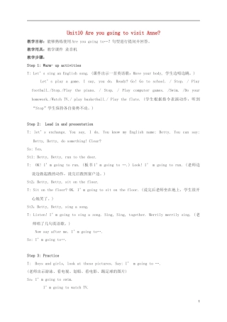 六年级英语上册 Unit 10教案 湘少版