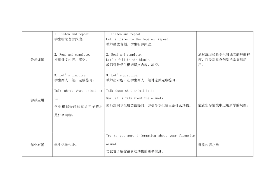 六年级英语上册 Module 7 Unit 2 Pandas love bamboo教案 外研版（三起）-外研版小学六年级上册英语教案_第3页