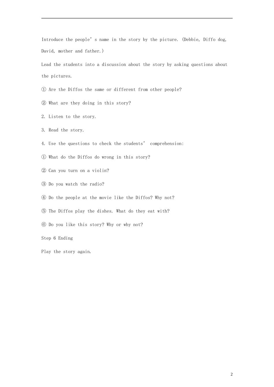 六年级英语上册 Lesson7 Are You Ready for a Quiz教案 冀教版（一起）_第2页