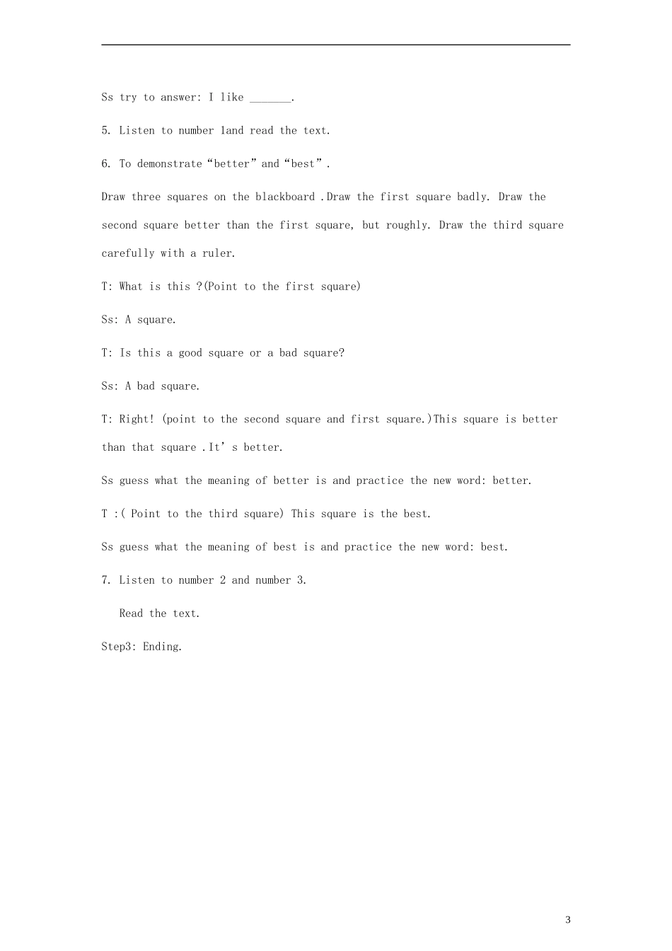 六年级英语上册 Lesson2 Can You Play the Piano教案 冀教版（一起）_第3页