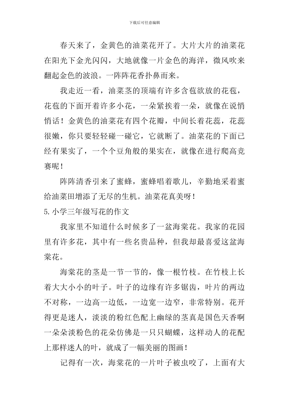 小学三年级写花的作文6篇_第3页