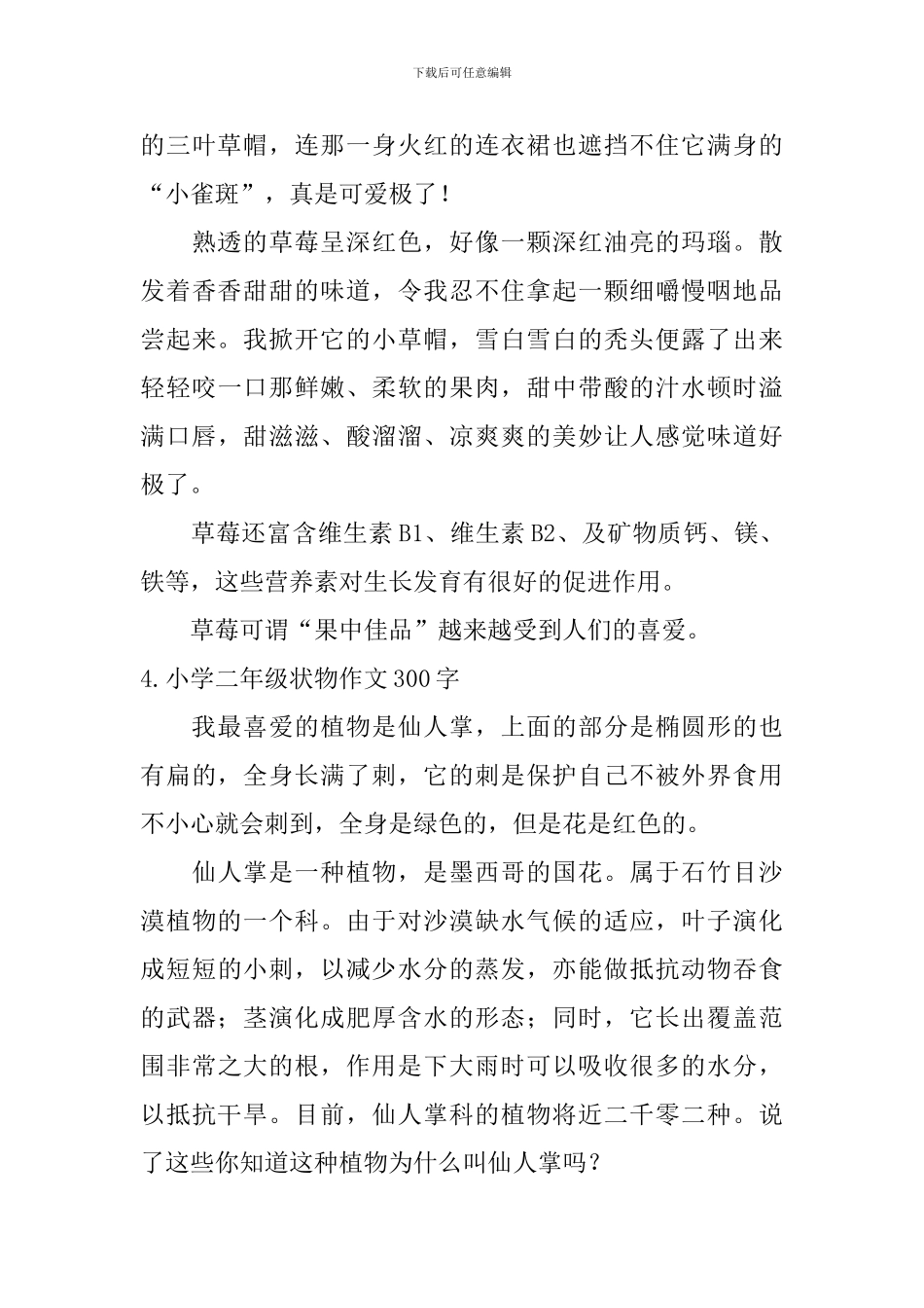 小学二年级状物作文300字五篇_第3页