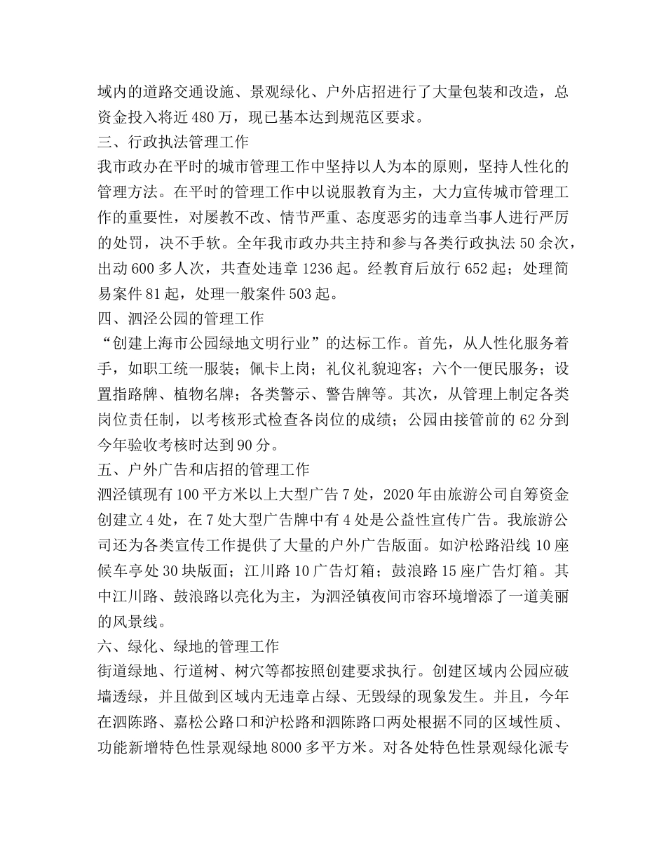 2020年度市政办全年工作总结 _第2页