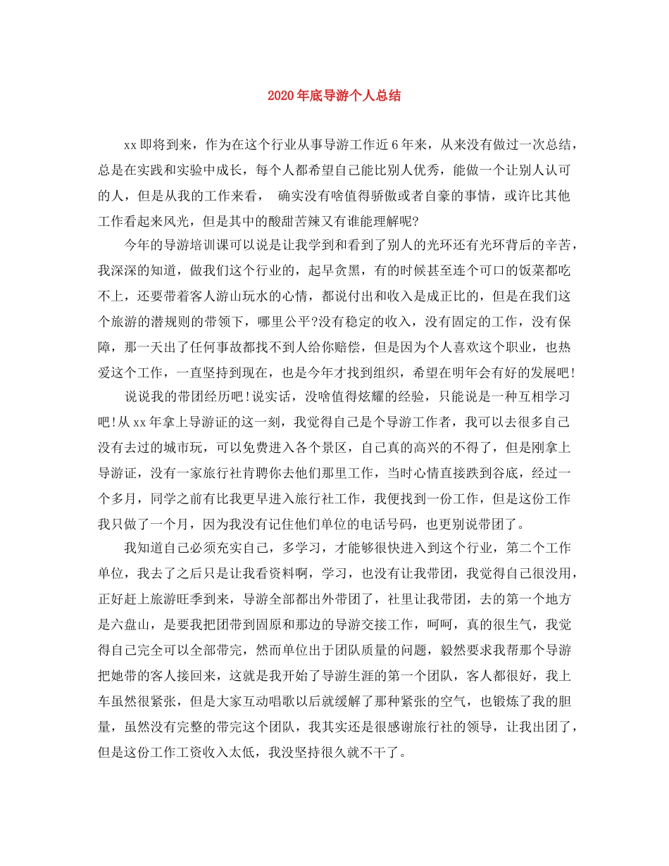 2020年底导游个人总结 _第1页
