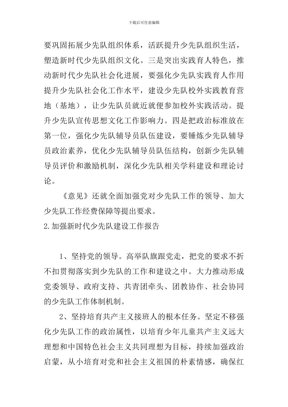 加强新时代少先队建设工作报告_第2页