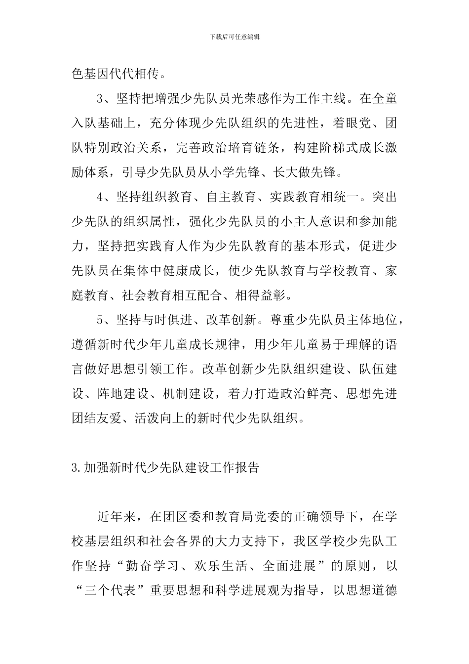 加强新时代少先队建设工作报告_第3页