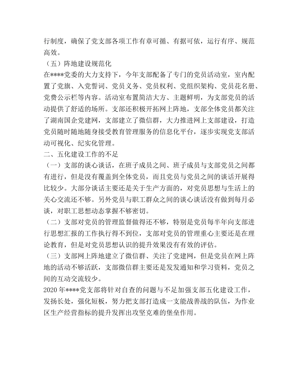 2020年党支部五化建设工作总结 _第3页