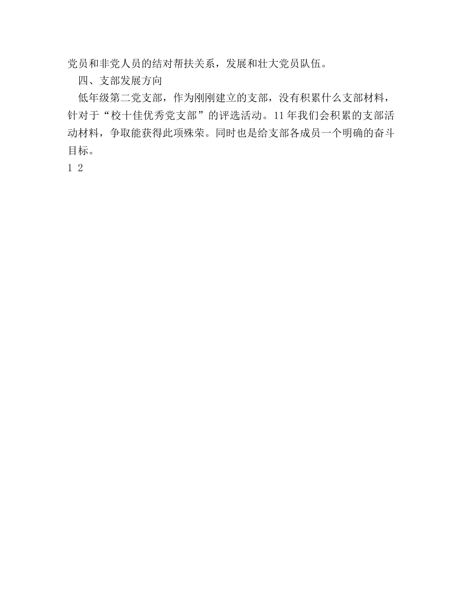 2020年低年级党支部建设工作计划 _第2页