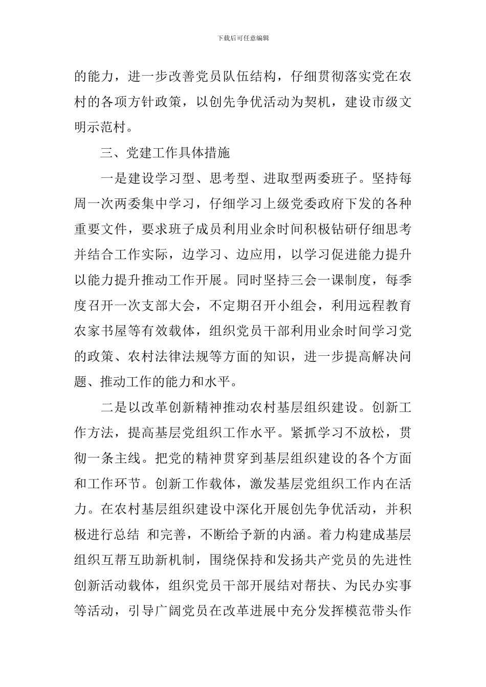 2024村级党建述职报告_第2页