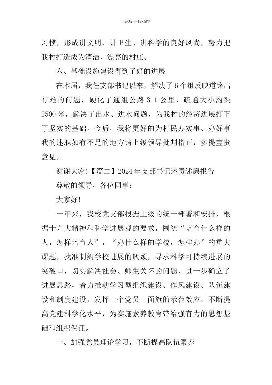 2024年支部书记述责述廉报告_第3页