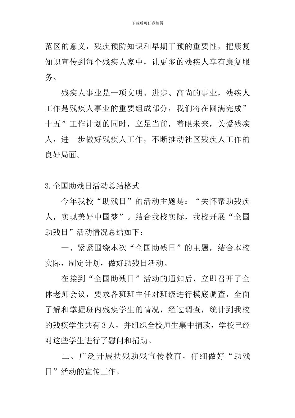 全国助残日活动总结格式_第3页