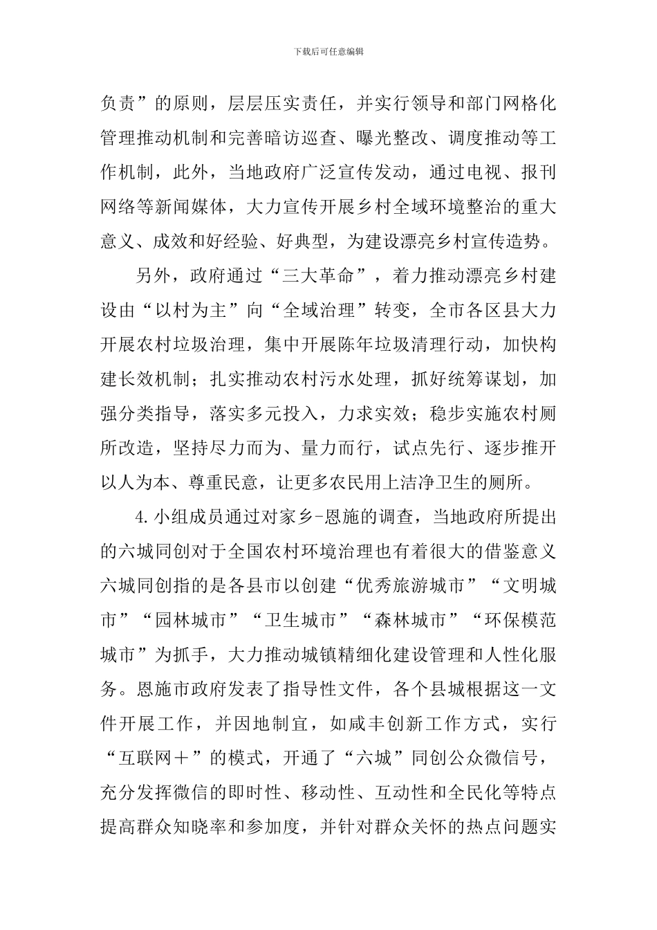 农村环境治理寒假社会实践心得体会_第3页