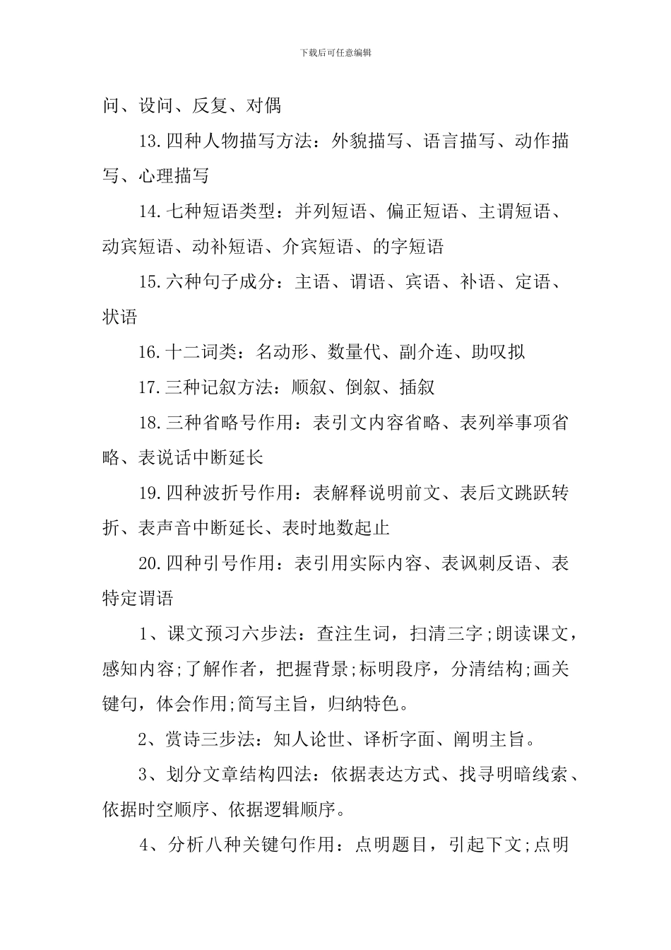 高三语文必备易错知识点最新总结_第2页