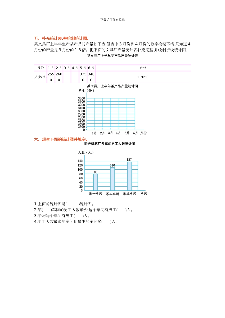 青岛版六三制五年级数学上册第七单元测试卷及答案_第2页