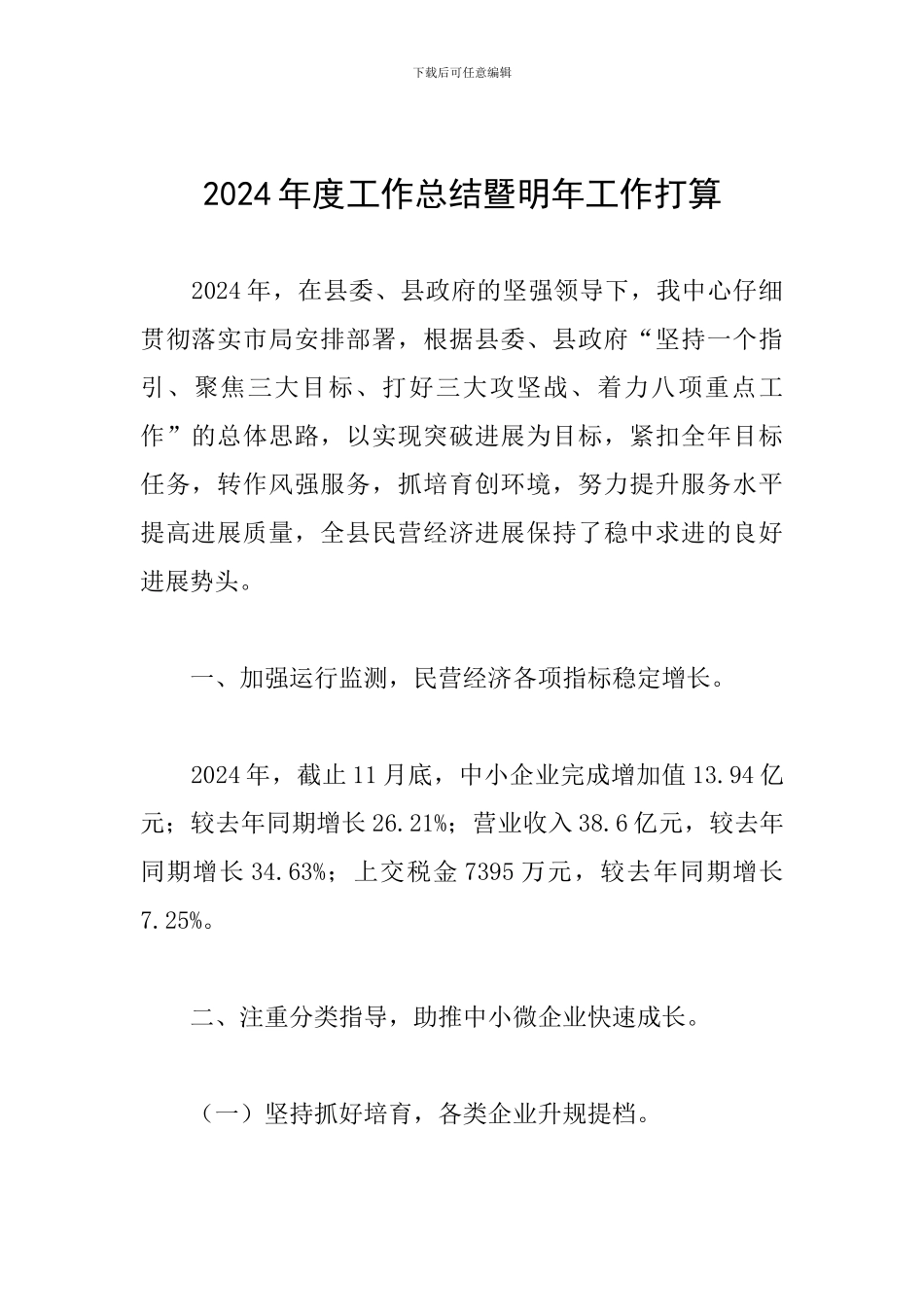 2024年度工作总结暨明年工作打算_第1页