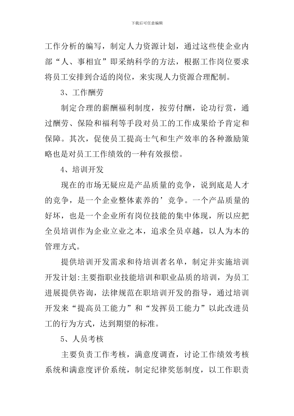 2024年人事经理个人工作计划_第2页