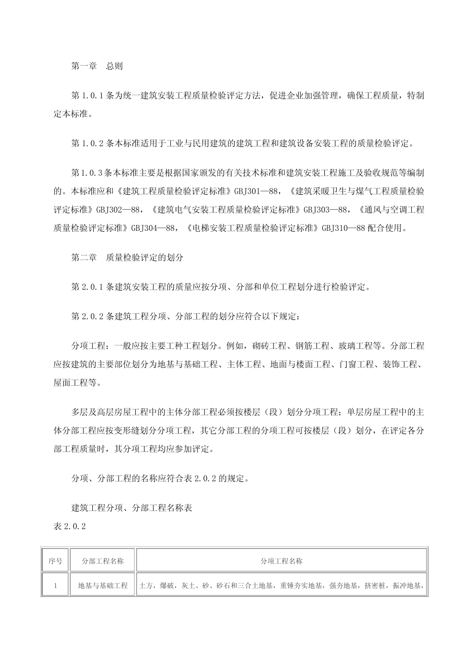 建筑安装工程质量检验评定统一标准GBJ300—88 _第3页