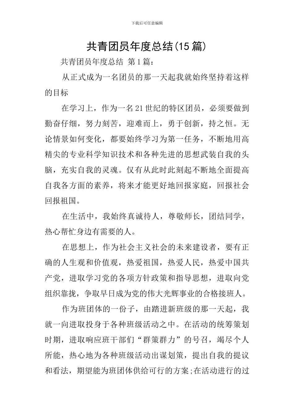 共青团员年度总结_第1页