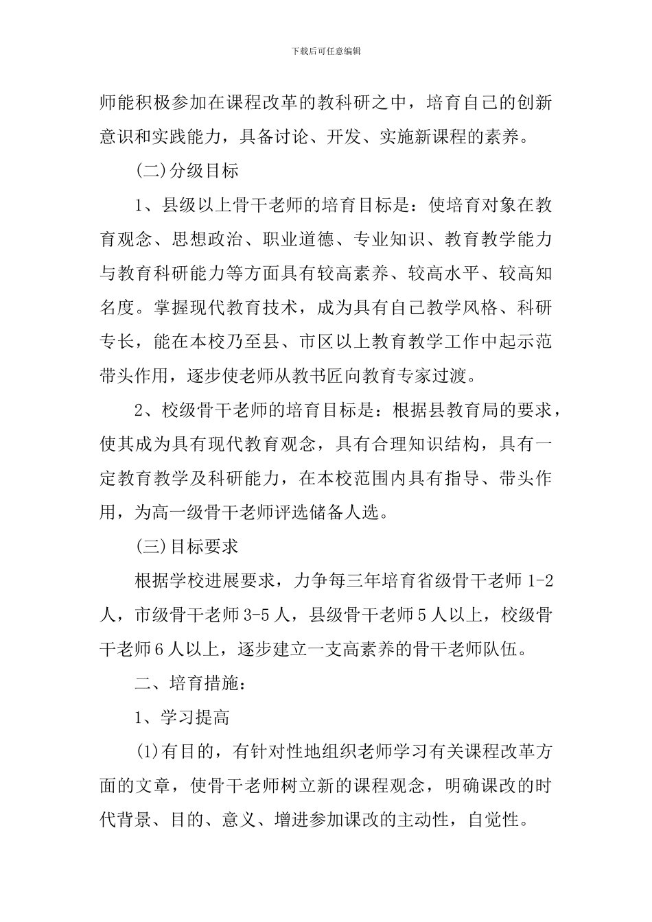 青年骨干教师培训计划_第2页