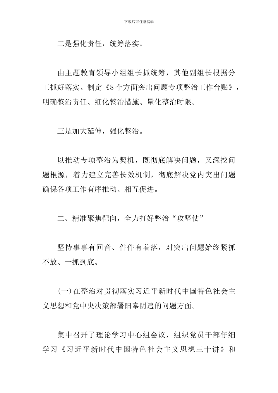 主题教育专项整治回头看工作总结_第2页
