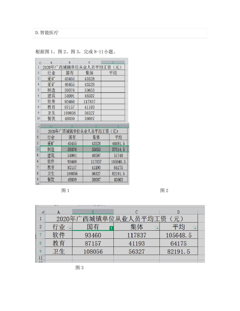 2023年高中信息技术学业水平考试真题含答案B卷 _第3页