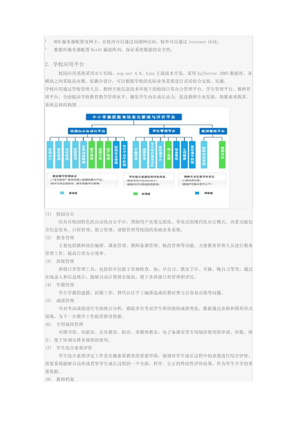 中小学素质教育信息化管理与评价平台 _第3页