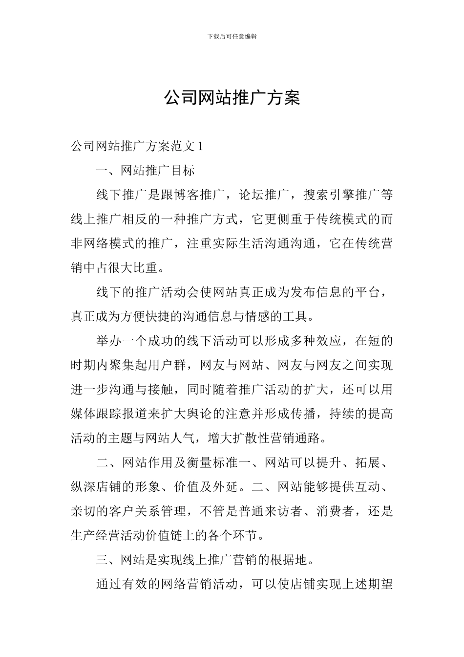 公司网站推广方案_第1页