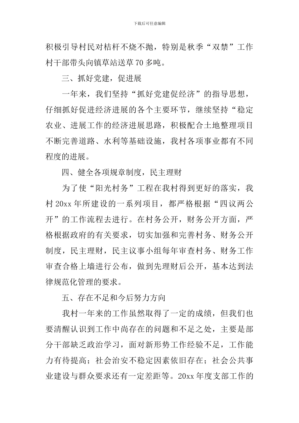 2024年村党支部书记半年述职报告_第3页