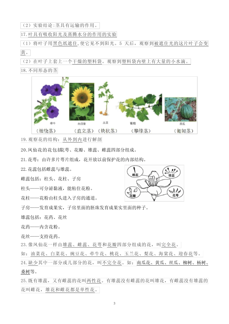 新改版教科版四年级下册科学全册知识点梳理(含问答题总结) 单元背诵版_第3页