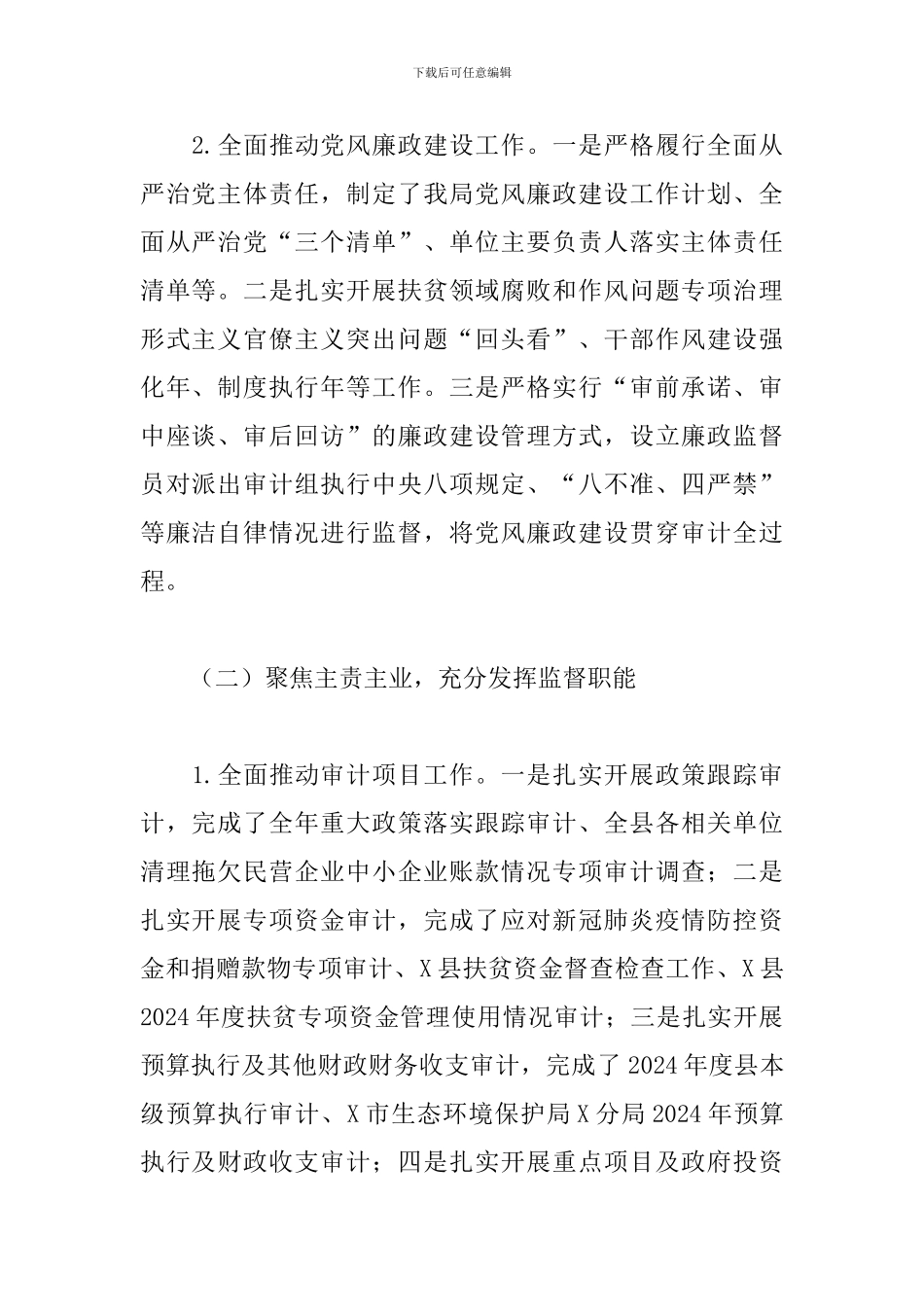 2024年县审计局工作总结和2024年工作计划_第2页