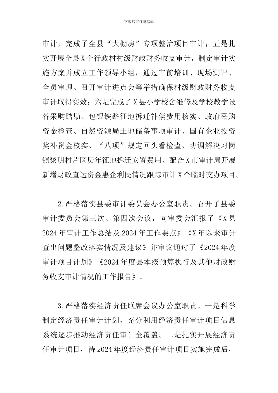 2024年县审计局工作总结和2024年工作计划_第3页