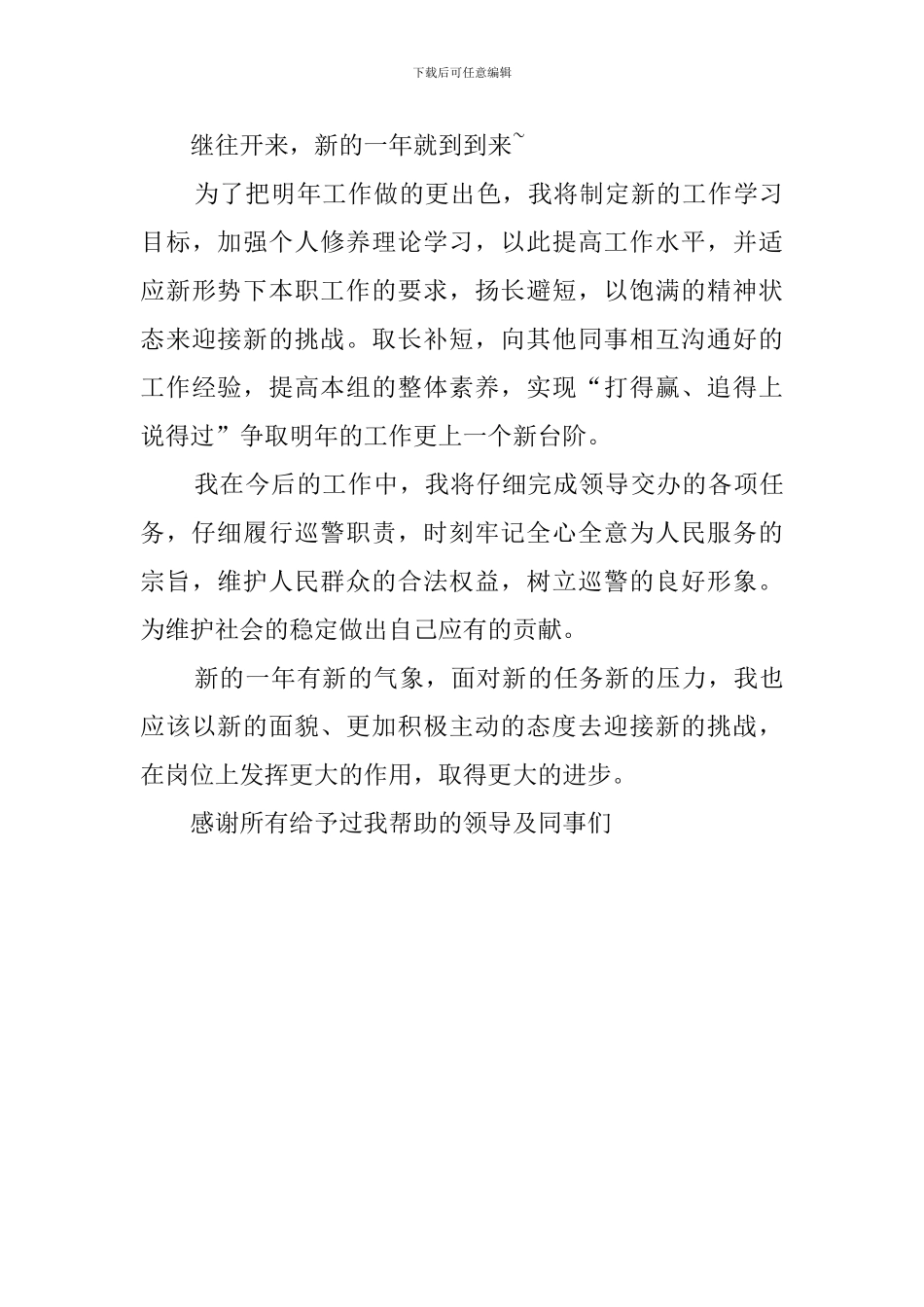 巡警工作总结_第2页