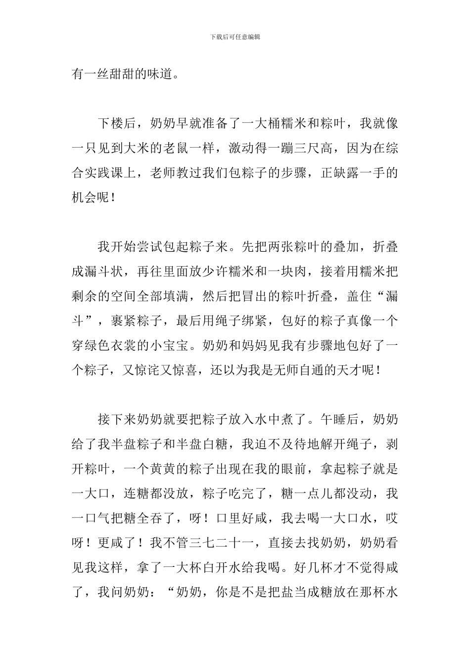 关于过端午节的500字作文_第3页