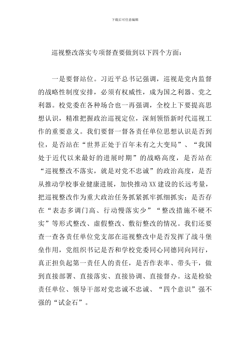 2024年在巡视整改落实情况督查及“回头看”工作动员会上的讲话_第2页