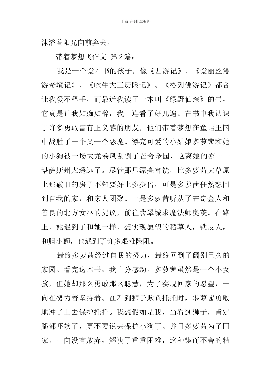 带着梦想飞作文_第3页