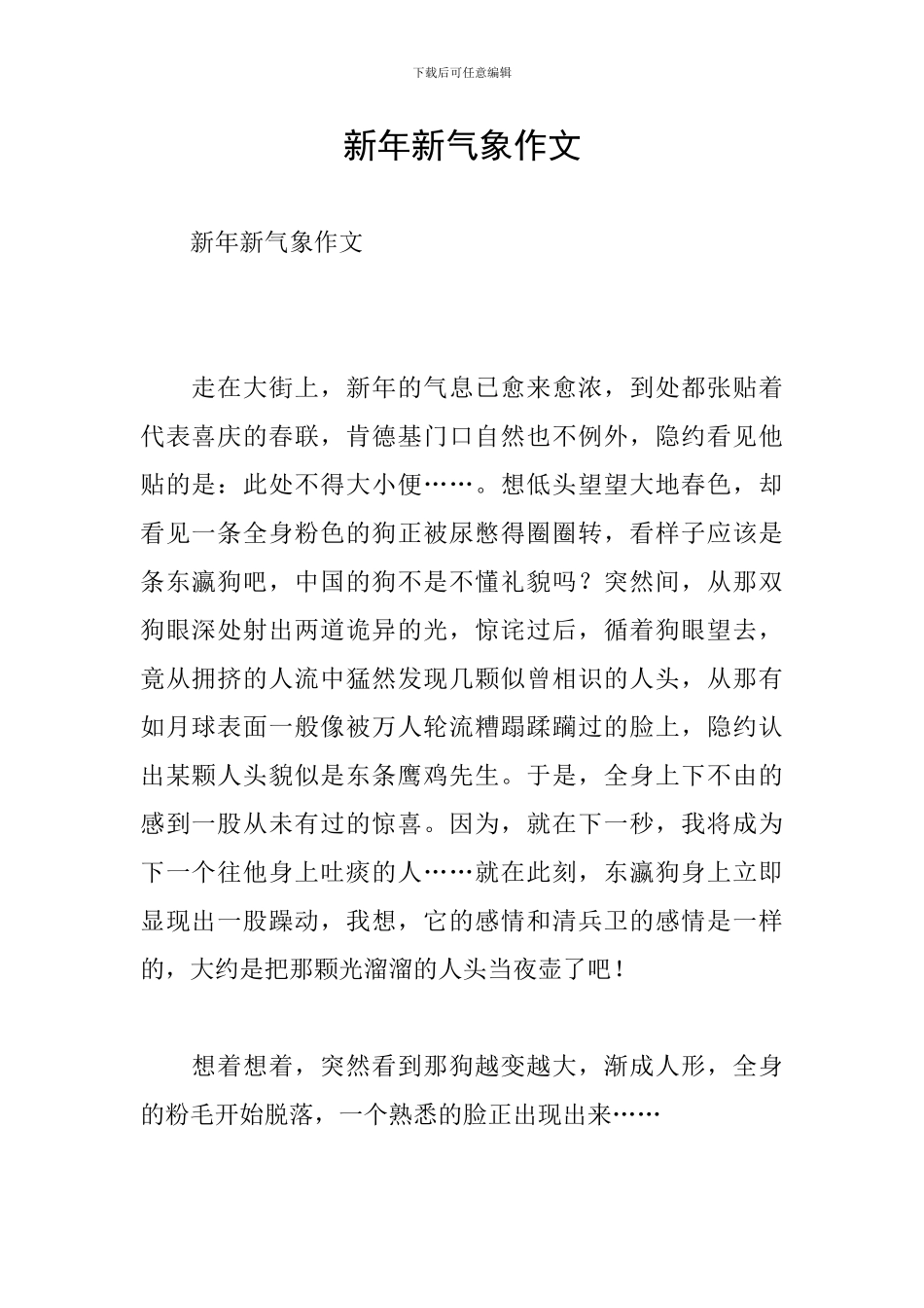 新年新气象作文_第1页