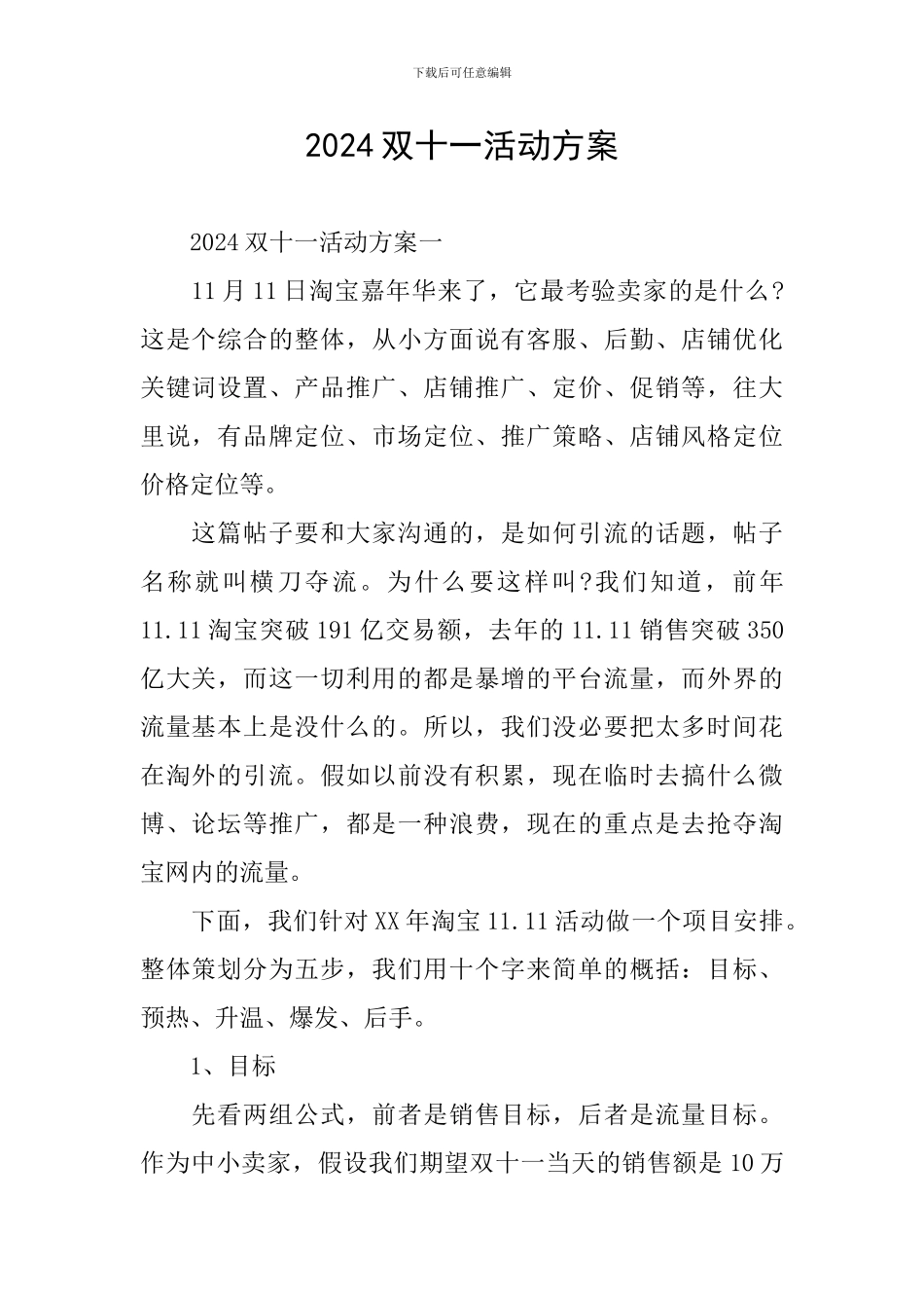 2024双十一活动方案_第1页