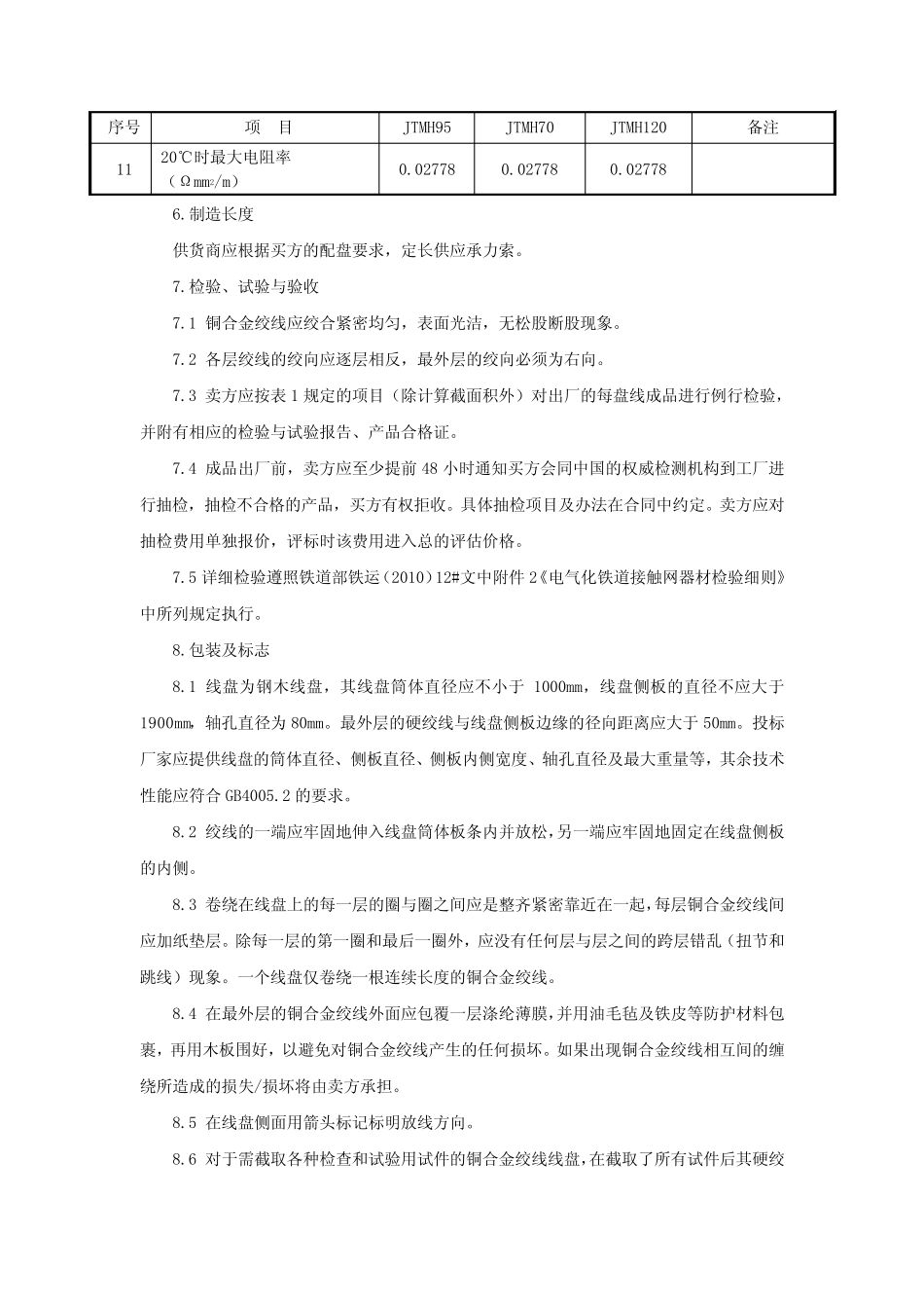 承力索技术规格书 _第2页