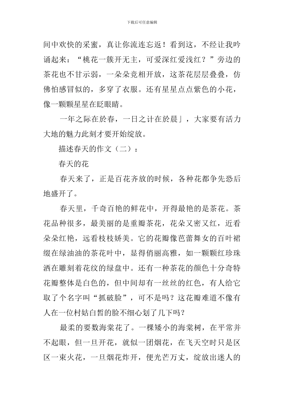 描写春天的作文_第2页