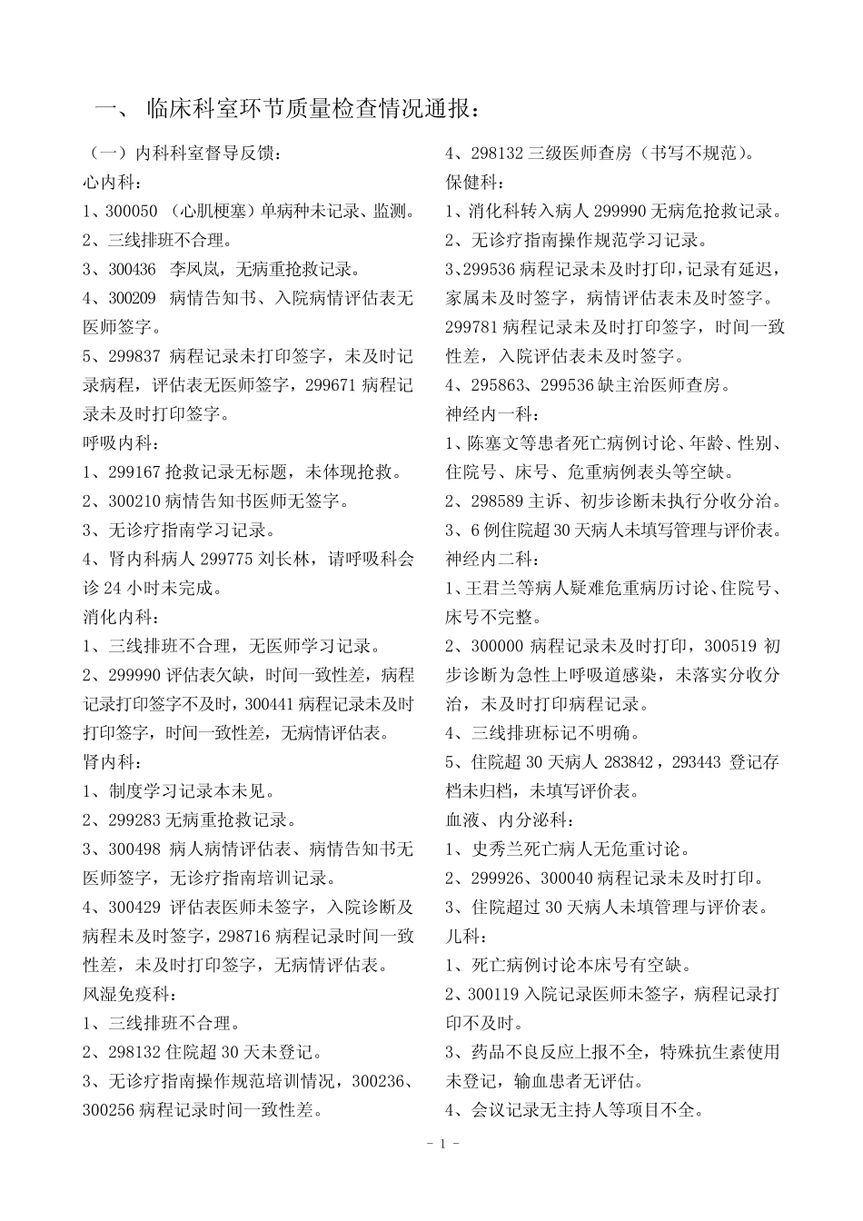 医疗质量与安全管理通报 _第2页