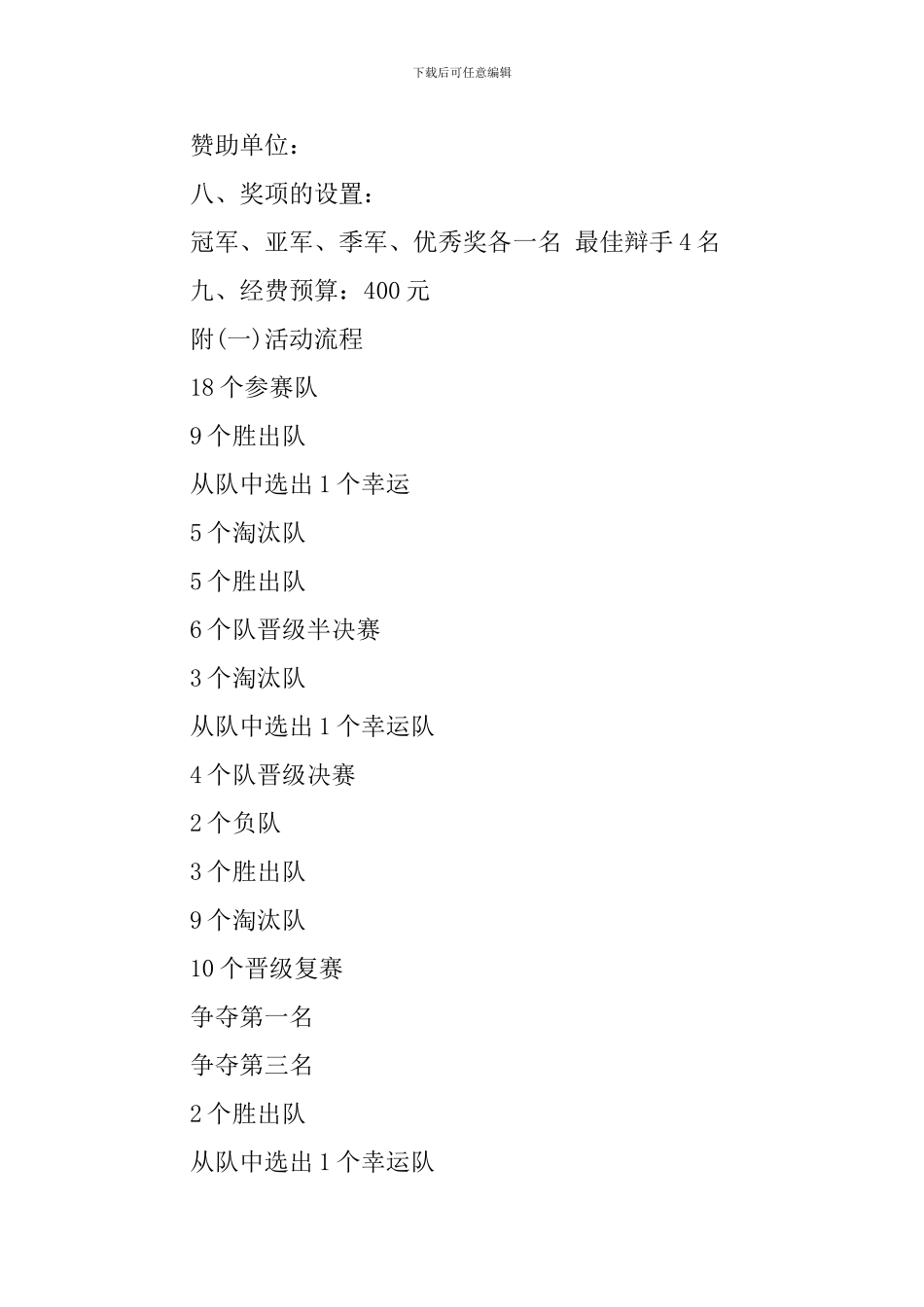 2024年大学生辩论赛策划书格式及范文_第2页