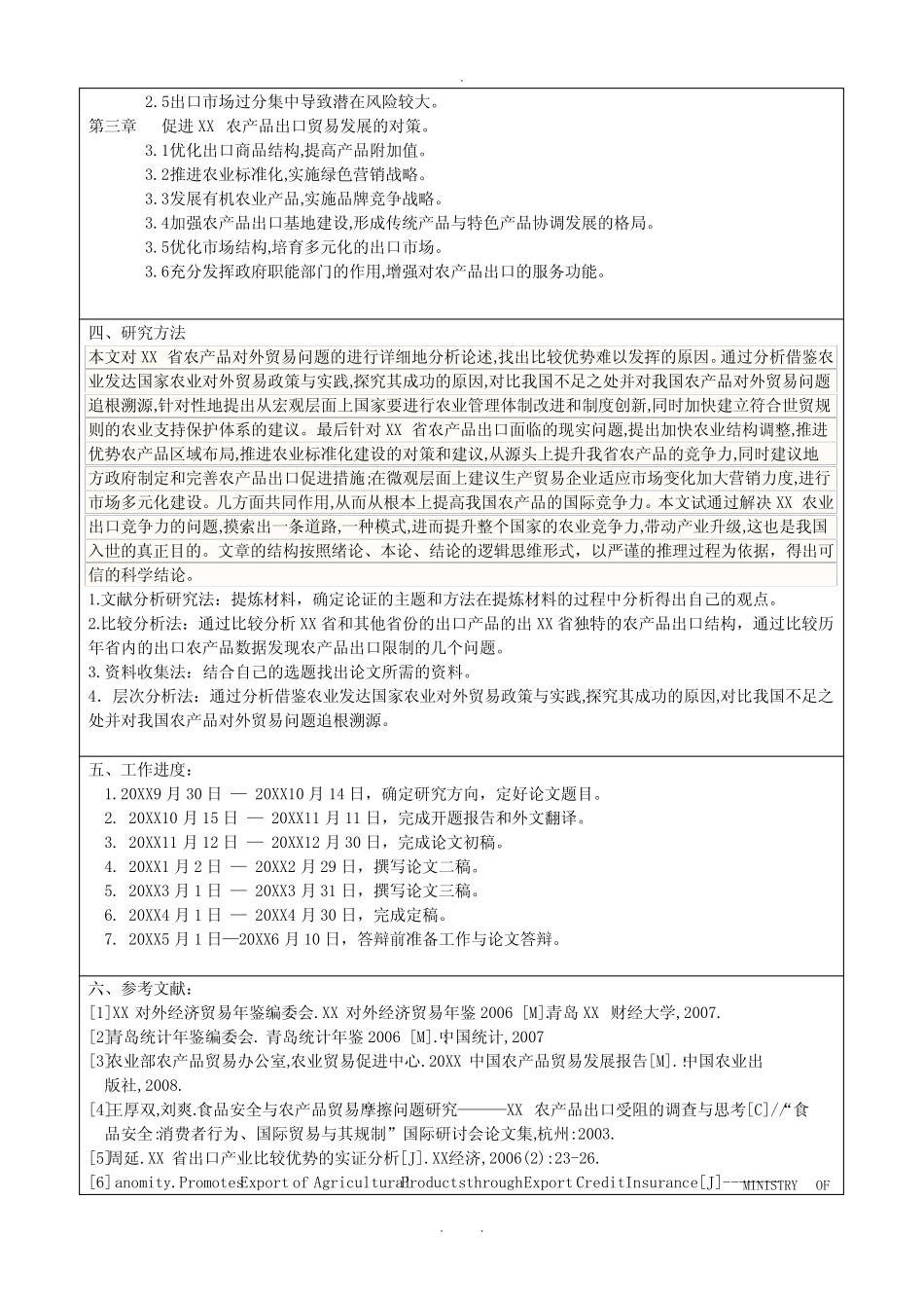 山东农产品出口贸易的影响因素及对策开题报告_第3页