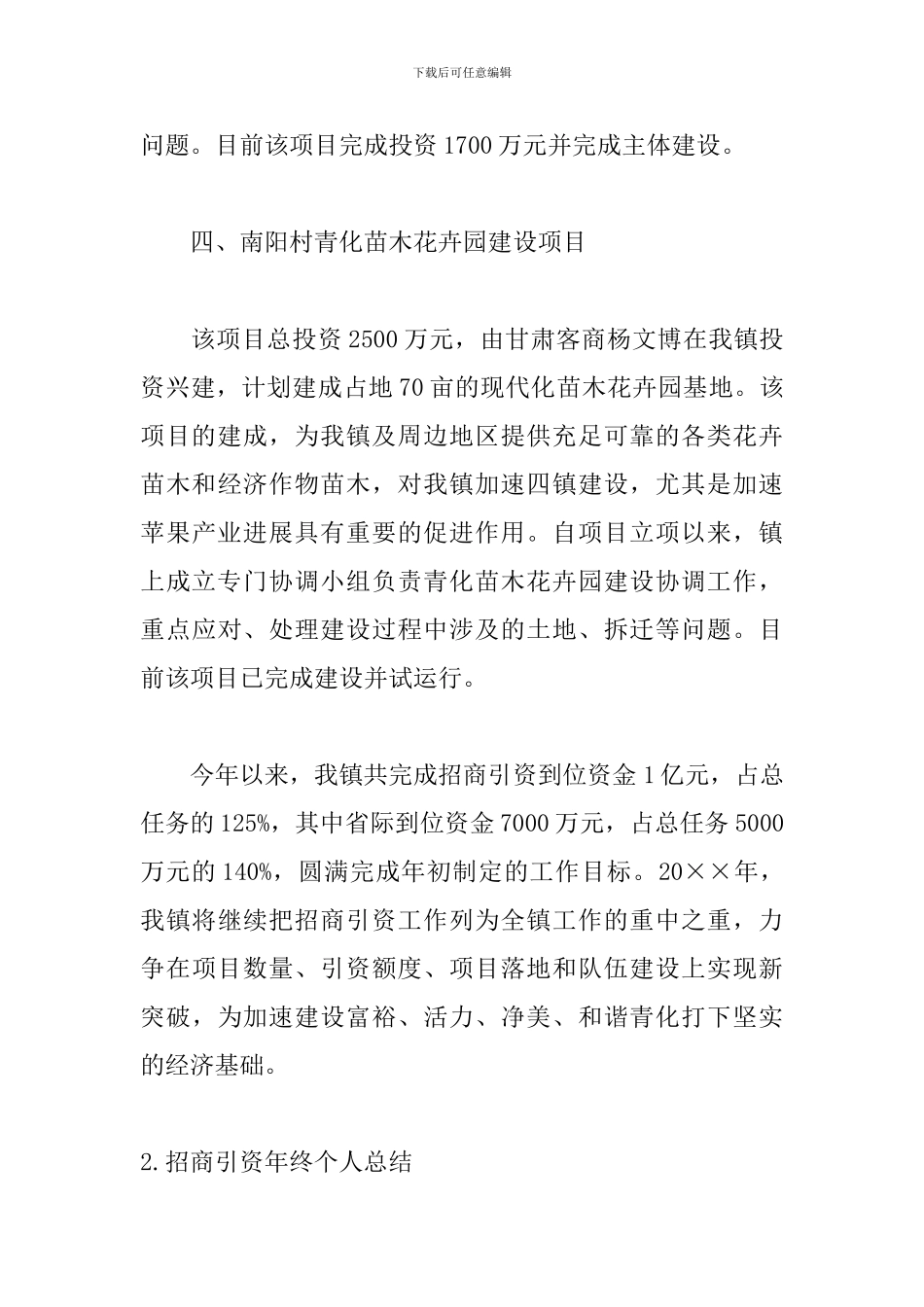 招商引资年终个人总结_第3页