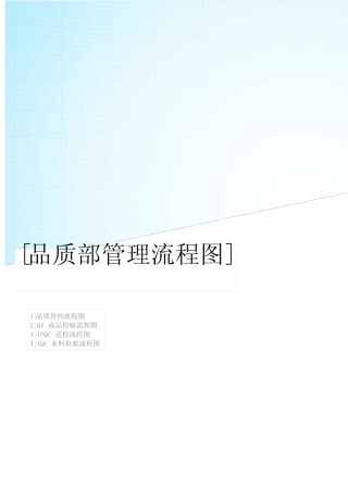 品质部检验流程图总表 