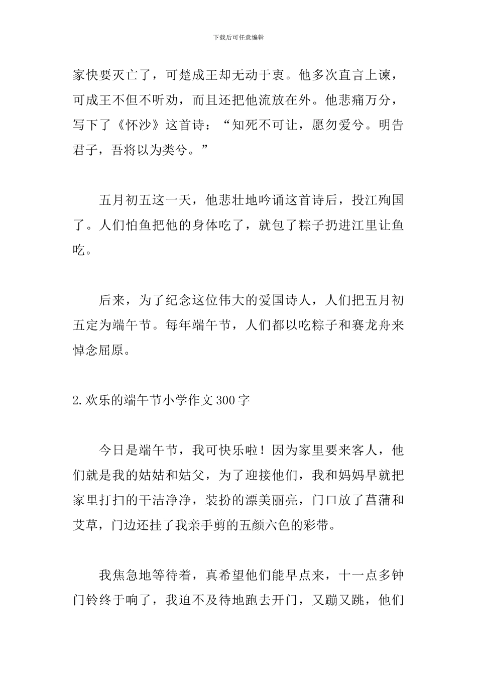 快乐的端午节小学作文300字5篇_第2页