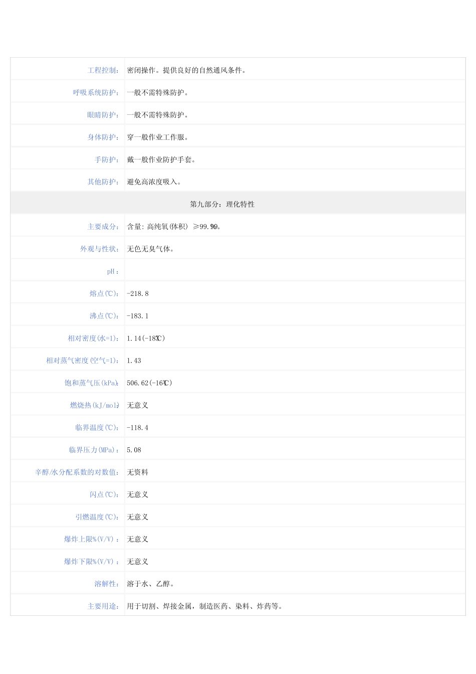 氧气-安全技术说明书(MSDS) _第3页
