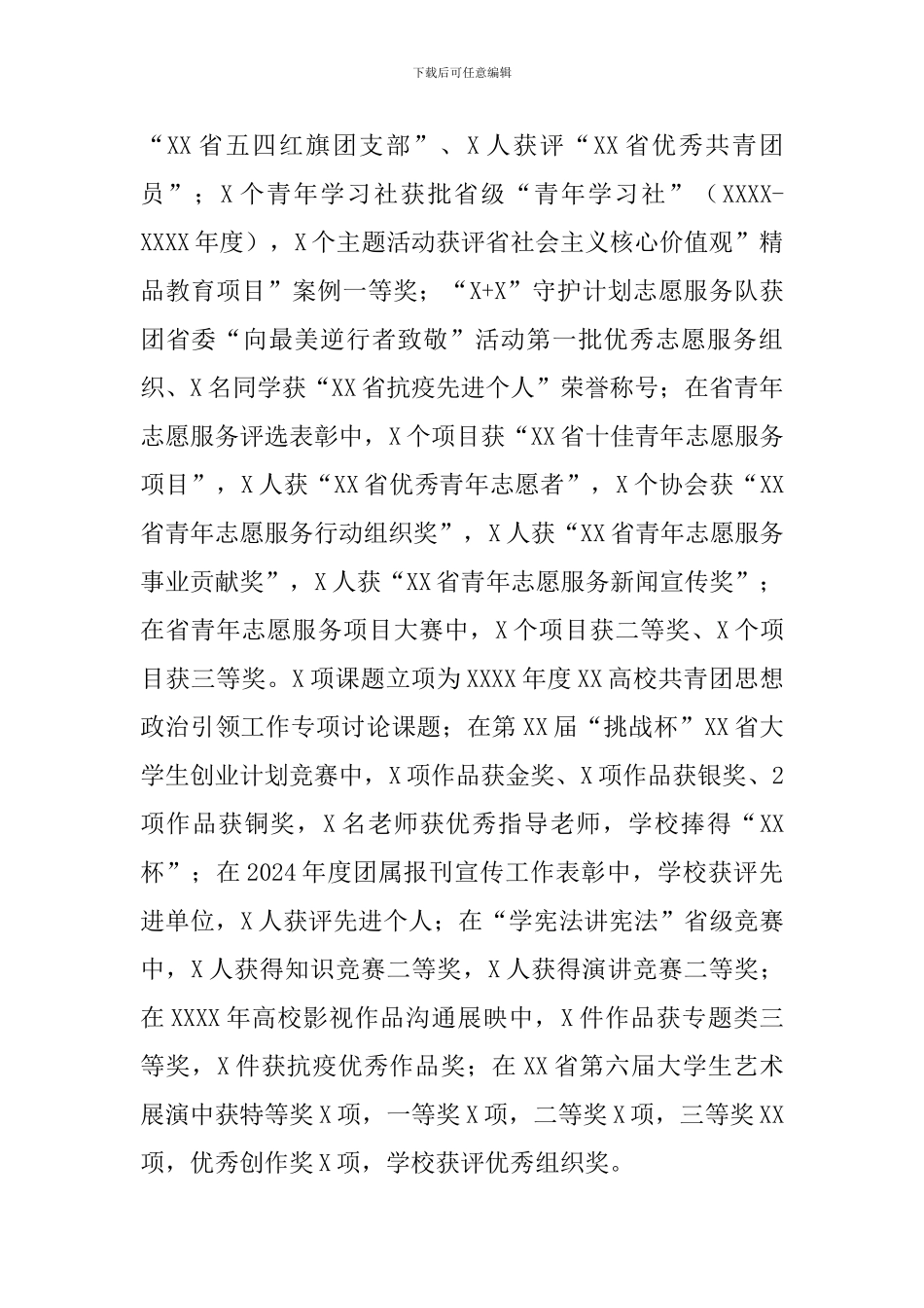 共青团XX大学委员会工作总结_第3页