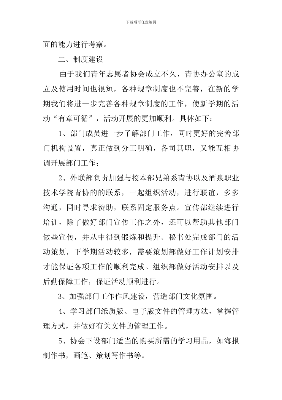 2024青年志愿者协会工作计划_第3页